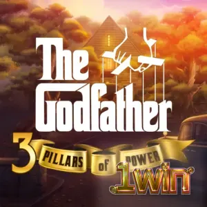 Tampilan antarmuka slot The Godfather: 3 Pillars of Power dengan elemen visual bertema kriminal.